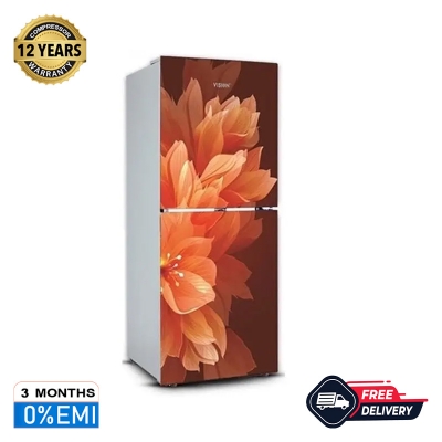 Picture of VISION Glass Door Refrigerator RE-240L Lily Orange Top Mount 