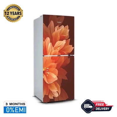 Picture of VISION Glass Door Refrigerator RE-222 Litre Lily Orange Top Mount 