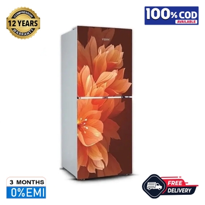Picture of VISION Glass Door Top Mount Refrigerator RE-200 Litre Lily Orange