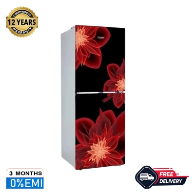 Picture of VISION Glass Door Bottom Mount Refrigerator RE-196L Dahlia Red 