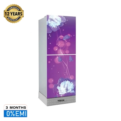Picture of VISION Glass Door Top Mount Refrigerator RE-262L Purple Peony Flower