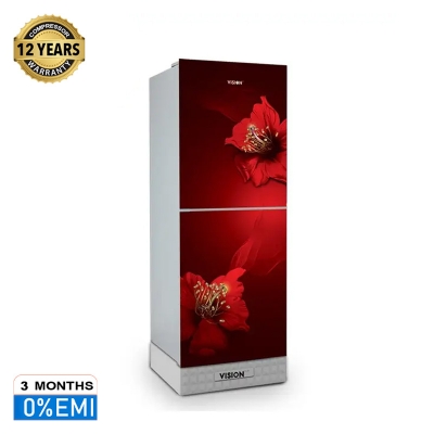 Picture of VISION Glass Door Top Mount Refrigerator RE-240 Liter Chinese Rose 