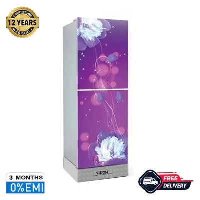 Picture of VISION Glass Door Bottom Mount Refrigerator RE-185 Liter Purple Peony 