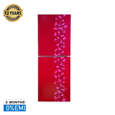 Picture of Vision Refrigerator RE-222 Litre Red Flower-Top Mount