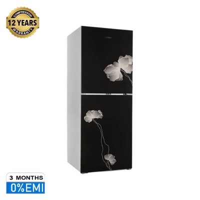 Picture of VISION GD Refrigerator RE 252 L Black Flower 1 Top Mount