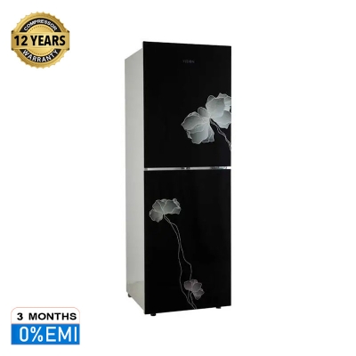 Picture of VISION GD Refrigerator RE 262 L Black Flower 1 Top Mount
