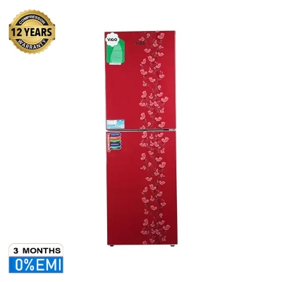 Picture of ViGO Refrigerator RE-222 L Red Lily Flower  Top Mount