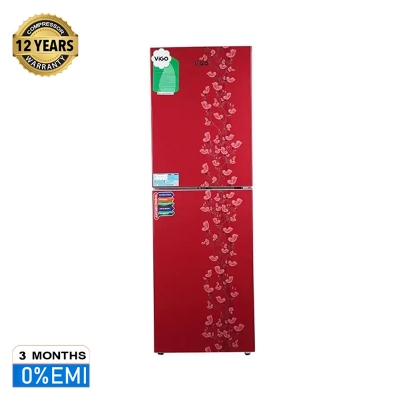 Picture of ViGO Refrigerator RE-262 L Red Lily Flower Top Mount