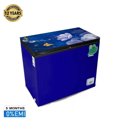 Picture of VISION Glass Door Chest Freezer RE-250L Blue Flower 