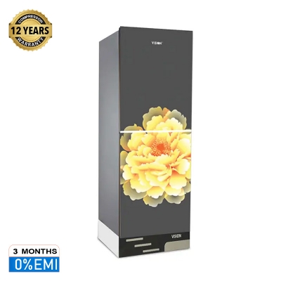 Picture of VISION Glass Door Refrigerator RE-262 Liter Mirror Blooming Top Mount 