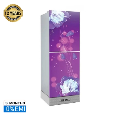 Picture of VISION Glass Door Bottom Mount Refrigerator RE-252 Liter Purple Peony 