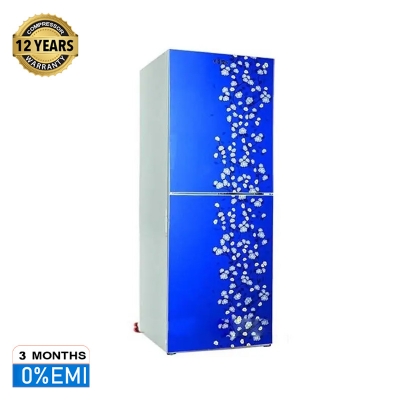 Picture of VISION Refrigerator RE-238 Litre Blue Flower-Bottom Mount 