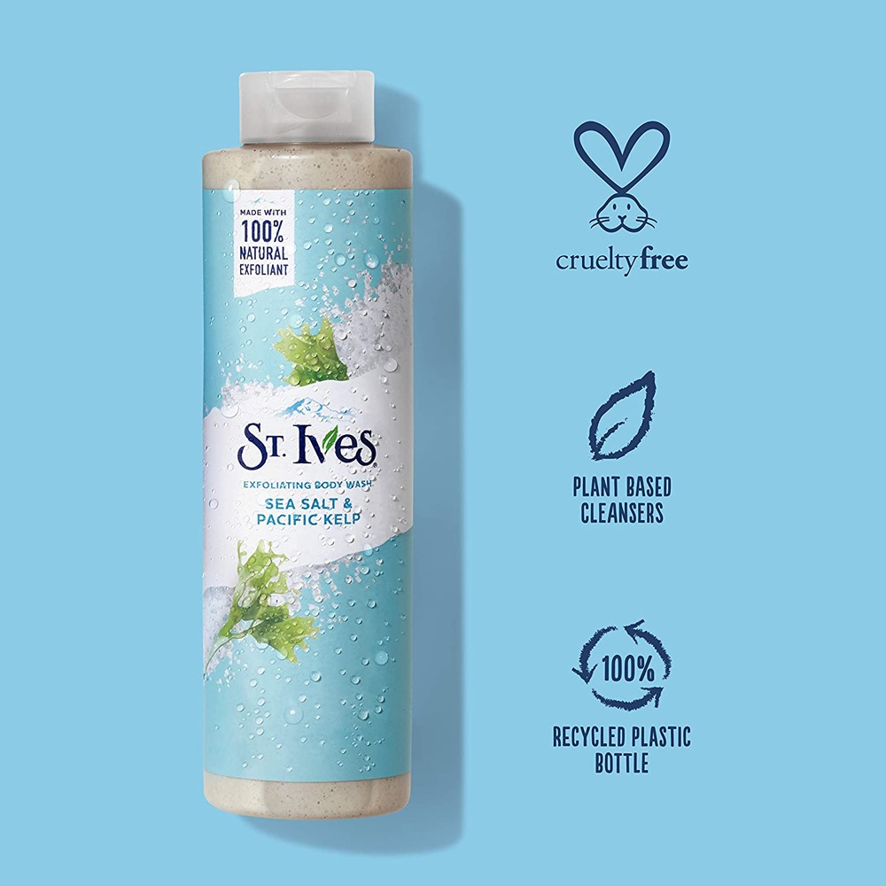 Picture of International USA product ST Ives SEA SALT & PACIFIC KELP Shower gel body wash used for Male/ female - 650 ml