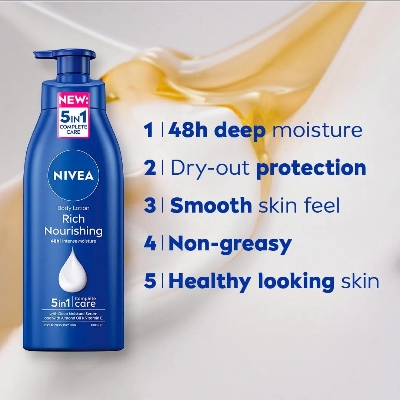 Picture of International Spain product Rich Nourishing (5in1) Complete Care Body Lotion -400 Ml