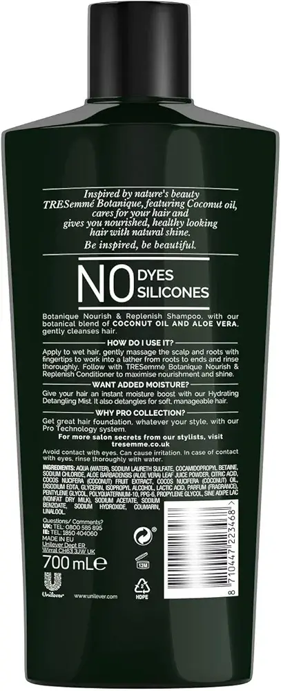 Picture of International product Tresemme shampoo nourish & Replenish Used For Male /Female -700 Ml