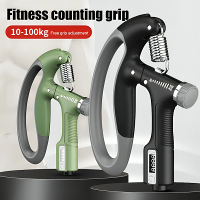 Picture of 10-100kg Counting Grip Strengthener Hand Grip for Muscle Building Adjustable Hand Grip Trainers Forearm Grip Resistance Trainer Grip Exerciser with Counter (Multicolor)