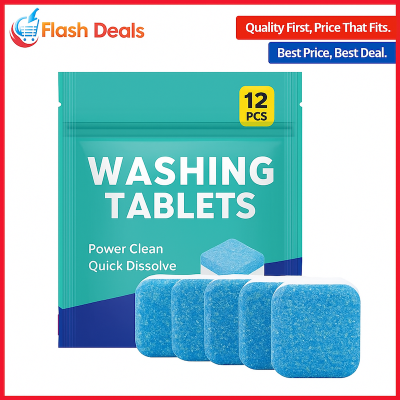 Picture of 12pcs Washing Machine Cleaner Washer Cleaning Detergent Effervescent Tablet Cleaner (Green)