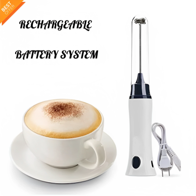 Picture of Coffee Mixer Automatic Milk Beverage Foamer Cream Whisk Cooking Stirrer Egg Beater (White)