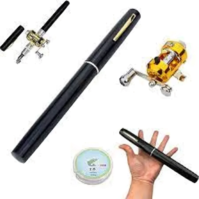 Picture of Mini Portable Pocket Fish Pen - Featuring An Aluminum Alloy Fishing Rod And Reel Combo For Compact Fishing Experiences (Multicolor)