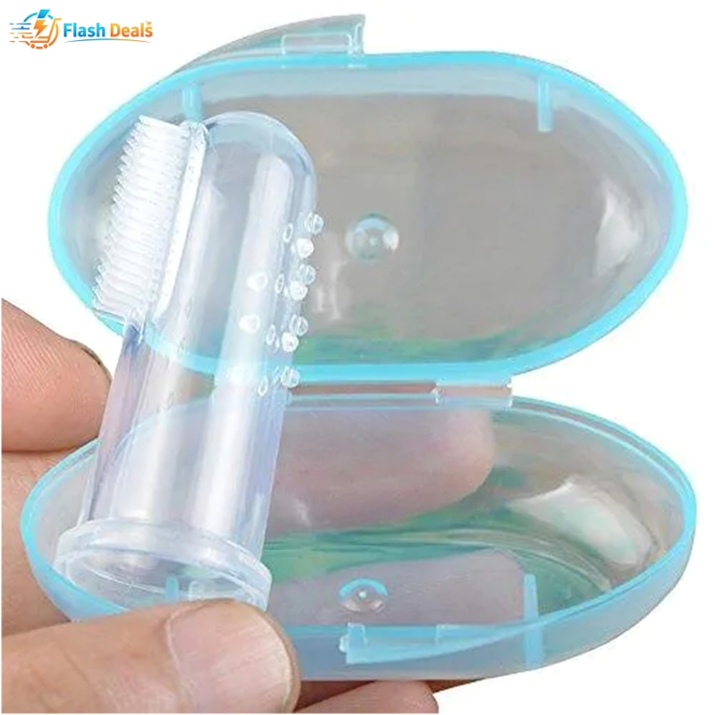 Picture of Silicon Baby Finger-Tooth Brush-Swallow With Box For Kids (Multicolor)
