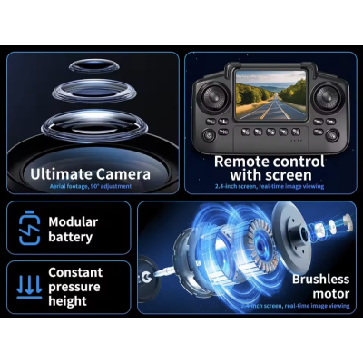 Picture of New E77 Air Dual Camera Drone Screen Control FPV Wide-angle Shooting Mini Drone Intelligent Obstacle Avoidance RC Kids Toy