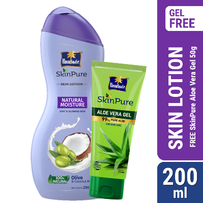 Picture of Parachute SkinPure Skin Lotion Natural Moisture 200ml (Free SkinPure Aloe Vera Gel 50g)