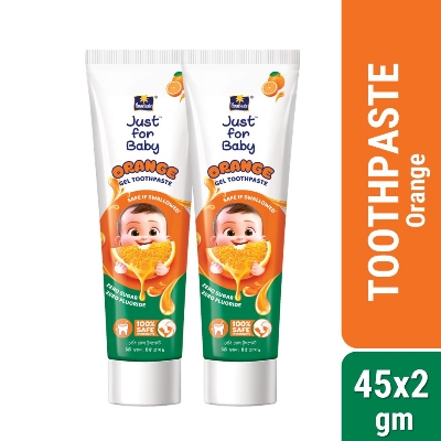 Picture of Parachute Just for Baby - Baby Gel Toothpaste 45g (Orange) - Pack of 2