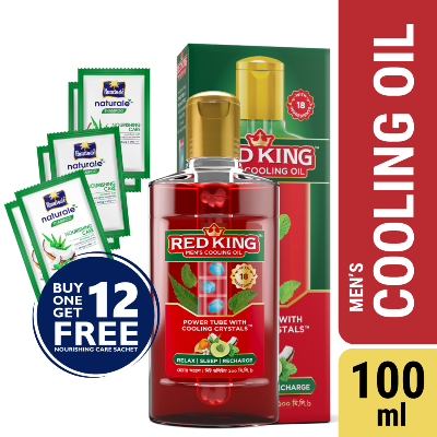 Picture of Red King Men's Cooling Oil 100ml (FREE 12 pcs Nourishing Care Shampoo)