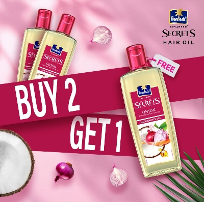 Picture of Buy 2 Get 1 Free Parachute Advansed Secrets Onion Enriched Coconut Hair Growth Oil 200ml