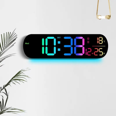 Picture of 14 inch Oval RGB 11 Mood Display Digital Wall Clock