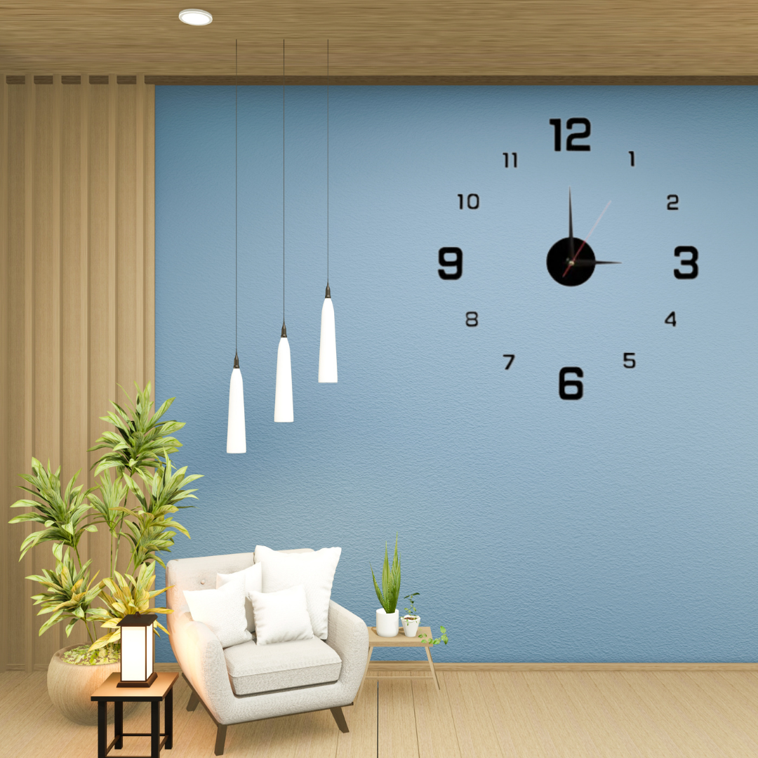 Picture of DIY Wall Clock Modern Creative 3D Mirror Wall Clock Large Mute Wall Stickers for Living Room Bedroom Home Decorations by Doob Cart
