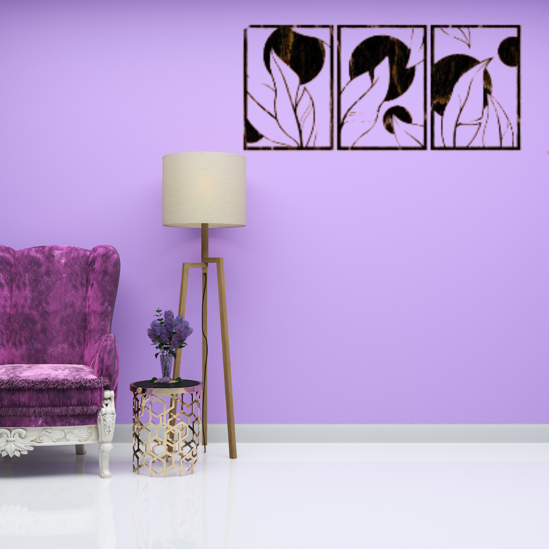 Picture of L02 Leaf Wall Hanging | Large Plant Wall Decor | Nature Wall Art | Wooden Leaf Art | Tropical Leaf | Above Bed Wall Art | Over the Couch 30 cm size by Doob Cart Black