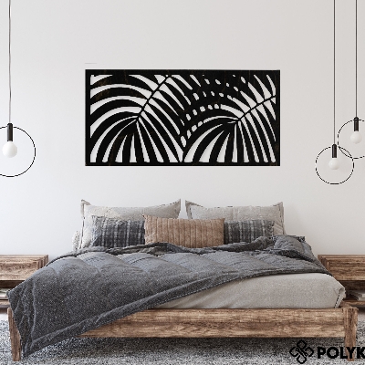 Picture of Tropical Leaf Wood Wall Art, Large Wooden Wall Art, Monstera Wooden Leaf Wall Decor, Boho Wall art, Large Over the Bed Wall Decor( size - 30 cm ) by Doob Cart Black