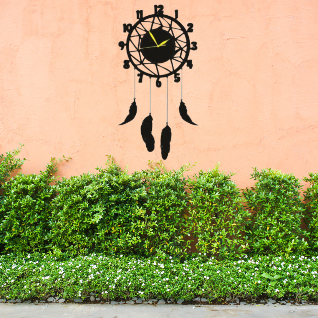 Picture of Hanging wooden wall clock Retro Big wall clock  Home decoration ,office ,Bed room  wall clock ,color - Black ( size - 12 inch ) by Doob Cart Black