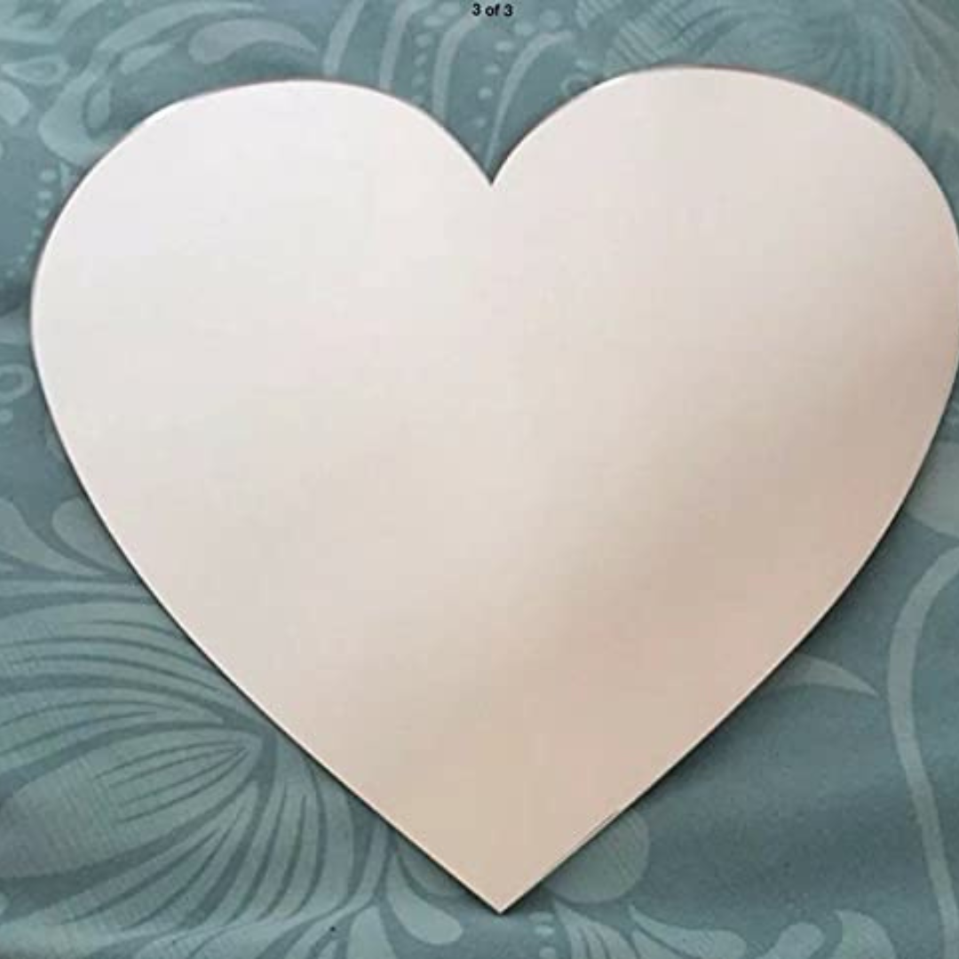 Picture of 1 pc Love  Heart-Shaped 3D Mirror Wall sticker  - Self-Adhesive Acrylic for Living Room, Bedroom, Bathroom Decor ( Size - 12 inch ) by Doob Cart Silver