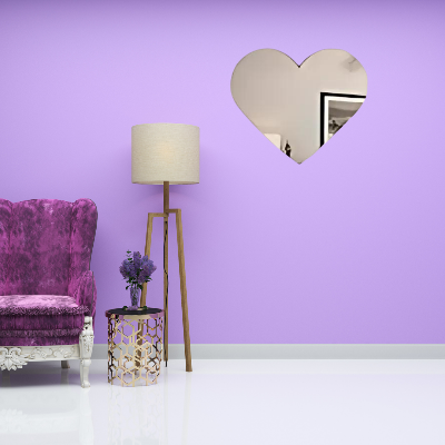 Picture of 1 pc Love  Heart-Shaped 3D Mirror Wall sticker  - Self-Adhesive Acrylic for Living Room, Bedroom, Bathroom Decor ( Size - 12 inch ) by Doob Cart Silver