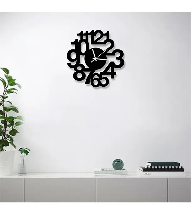 Picture of Decorative Wall Clock For Home Décor Black