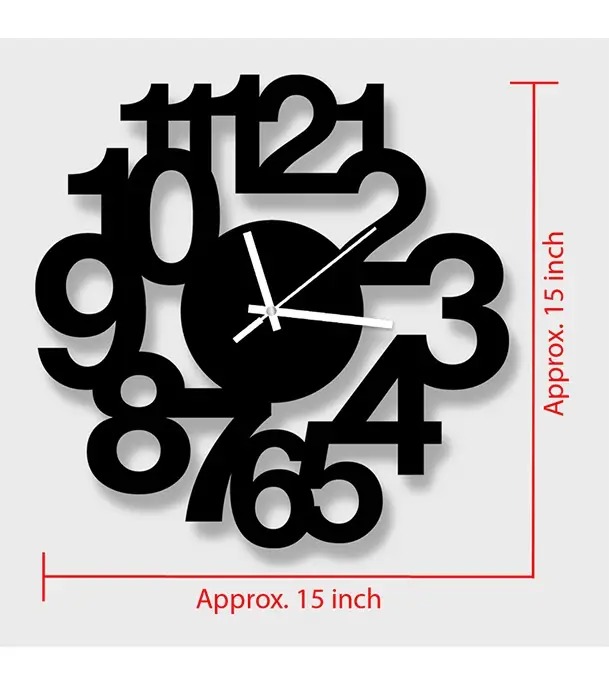 Picture of Decorative Wall Clock For Home Décor Black