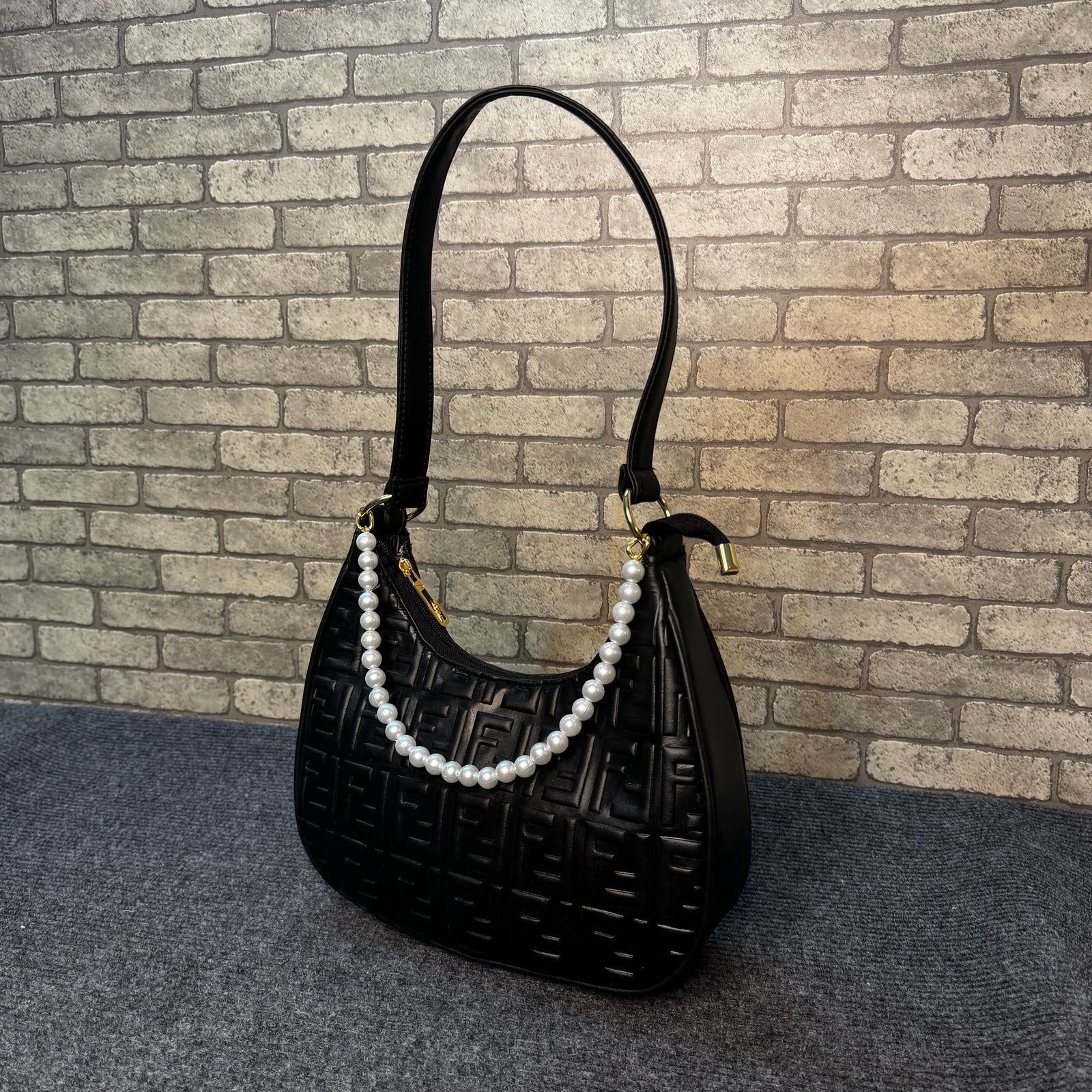 Picture of Shoulder Bag New Women's subaxillary Bag Niche Design Advance Half Moon Pu leather Handbag