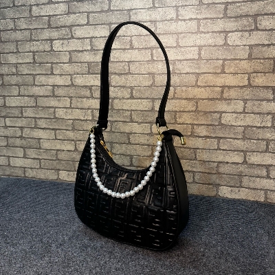 Picture of Shoulder Bag New Women's subaxillary Bag Niche Design Advance Half Moon Pu leather Handbag