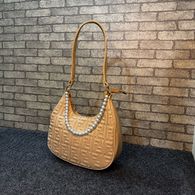 Picture of Shoulder Bag New Women's subaxillary Bag Niche Design Advance Half Moon Pu leather Handbag
