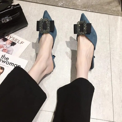 Picture of Women pointed-toe Buckle sandals Summer Autumn High Heels Sandals with Bow