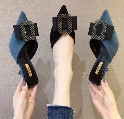 Picture of Women pointed-toe Buckle sandals Summer Autumn High Heels Sandals with Bow