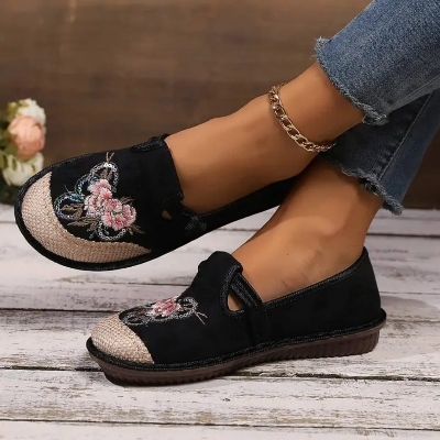 Picture of Fashion New Flat Non-slip Women's Shoes Casual Sports All Match Flying Woven Comfortable And Cool In Summer - Peda