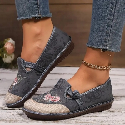 Picture of Fashion New Flat Non-slip Women's Shoes Casual Sports All Match Flying Woven Comfortable And Cool In Summer - Peda