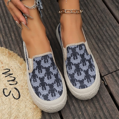 Picture of New Women's Breathable Casual Thick Sole Canvas Shoes Super Soft Flat Bottom Anti slip One Step