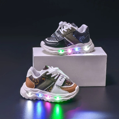 Picture of New Children's Sports Shoes Leather Spider ED Luminous Children's Shoes 1-6 Years Old Boys Sports Casual Shoes High Quality