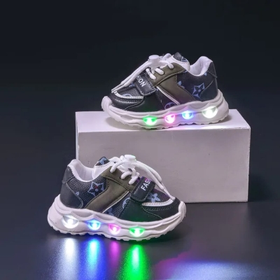 Picture of New Children's Sports Shoes Leather Spider ED Luminous Children's Shoes 1-6 Years Old Boys Sports Casual Shoes High Quality