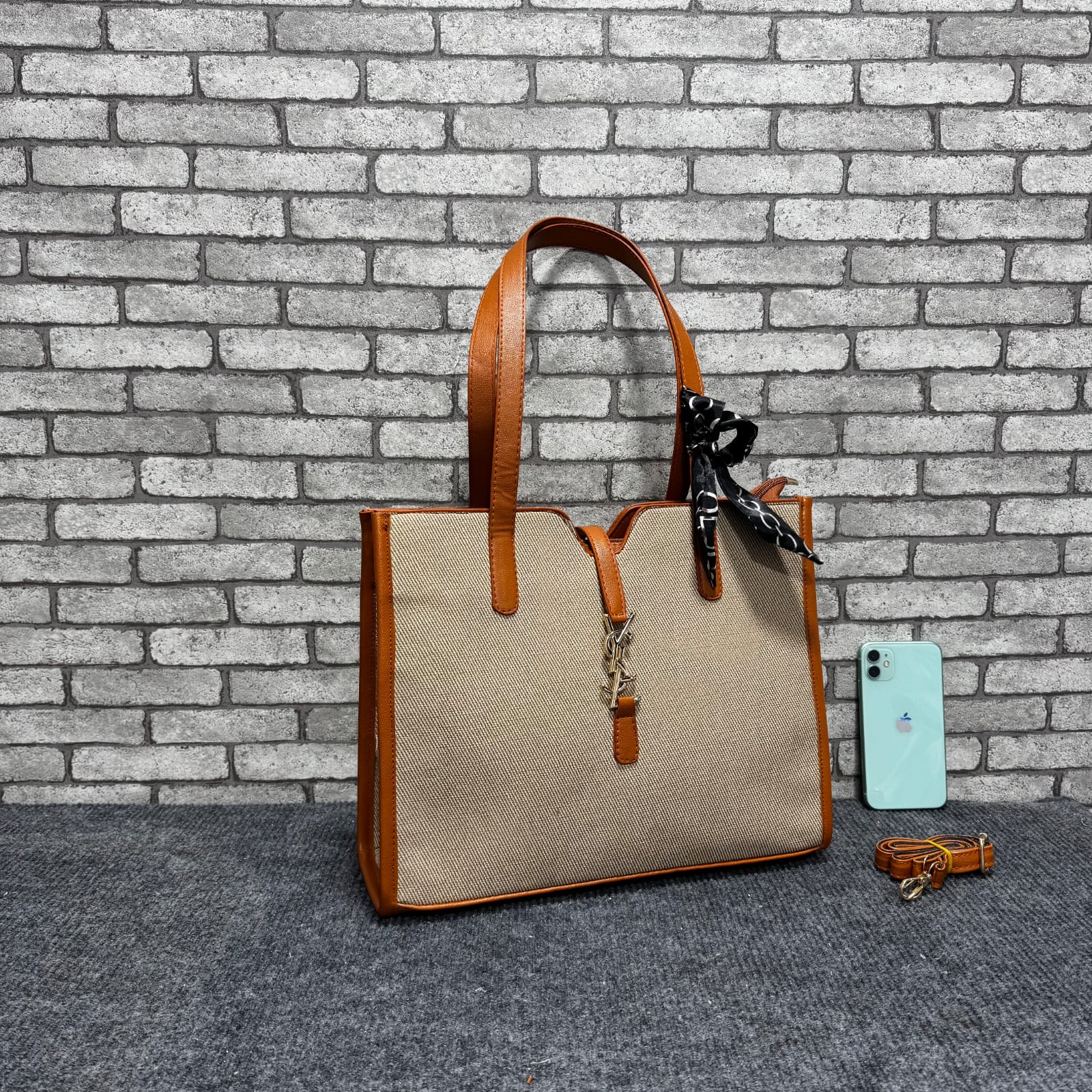 Picture of tote Bag Women Vintage Canvas Large Capacity Shoulder Bag Ladies Casual Everyday Drawstring Handbag