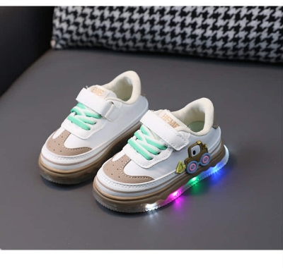 Picture of LED Shoes for Children 0-3 Yrs Childhood Baby Boy Flat Shoes Luminous Sole Children Sneaker New Toddler Girls  and boys Shoes